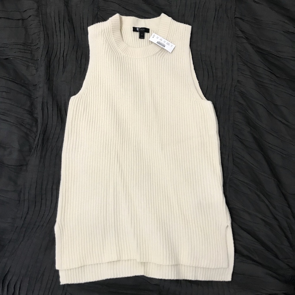 NWT J.Crew sleeveless tunic sweater
